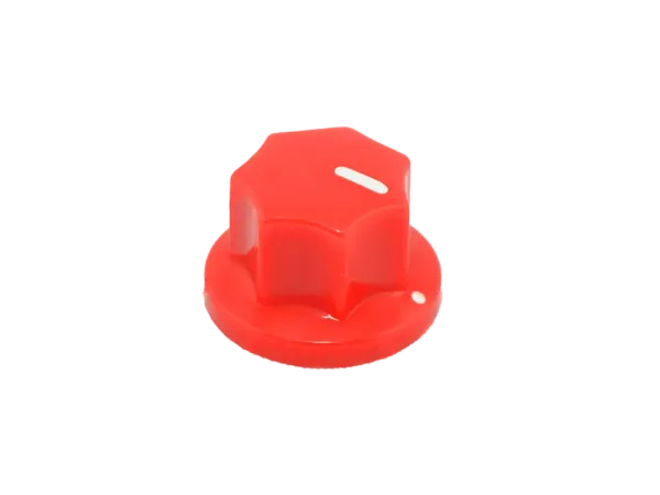 Knob Classic Fluted, red