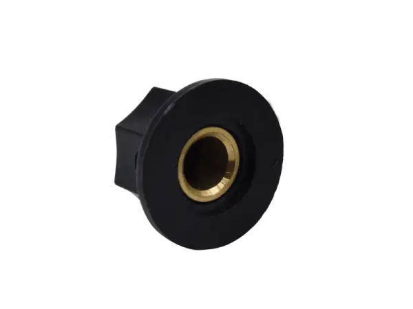 Knopf Classic geriffelt, schwarz