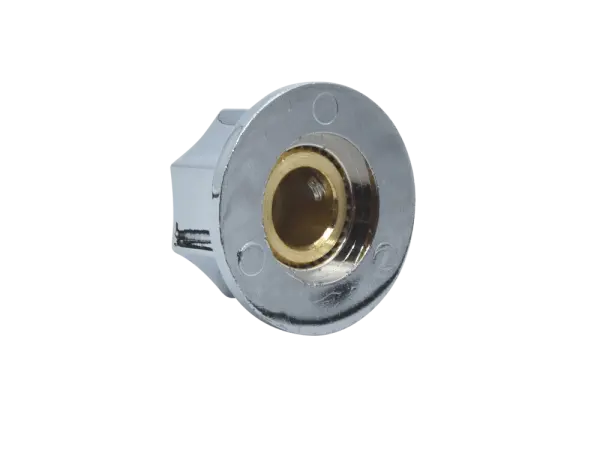 Knopf Classic geriffelt, silber glänzend