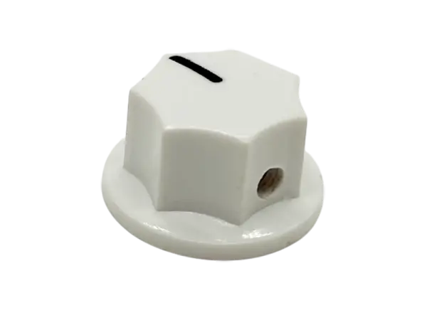 Knopf Classic geriffelt, weiß