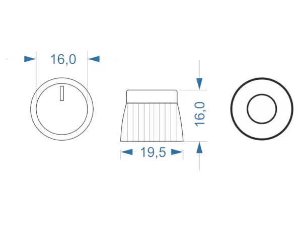 Marshall Stil Knopf "Silver Jubilee" Push-On