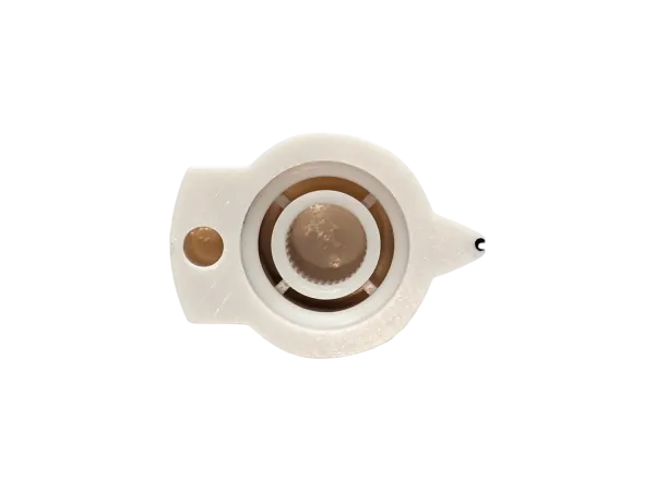 Knopf Chickenhead Mini weiß, Riffelachse