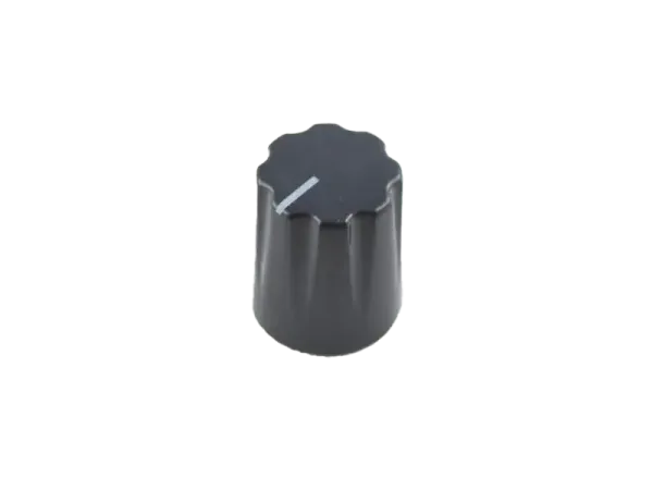 Knob Fluted Miniatur, black