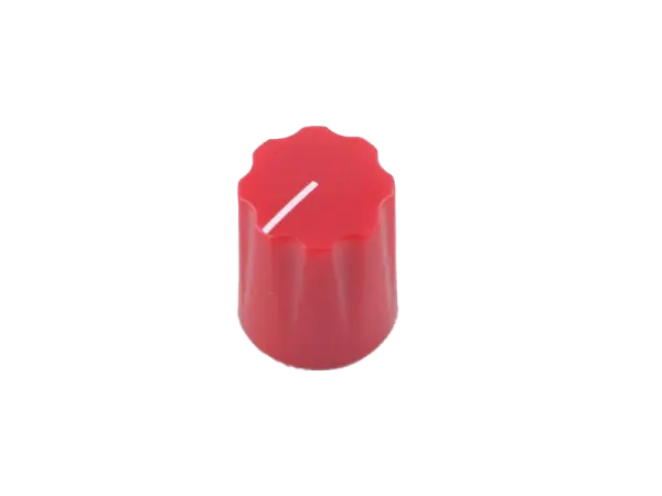 Knopf Flutted Miniatur, rot