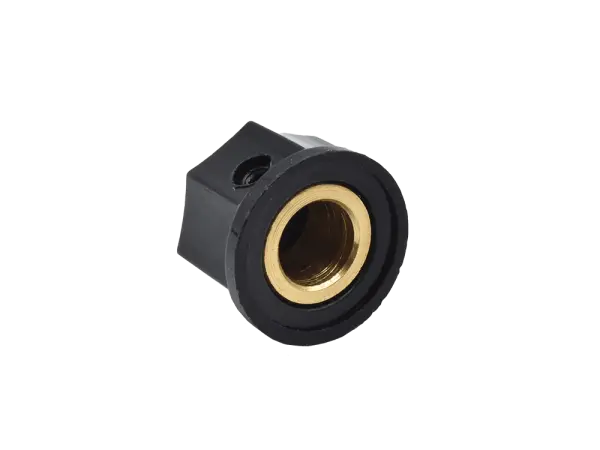 Knopf Classic Small Flutted, schwarz