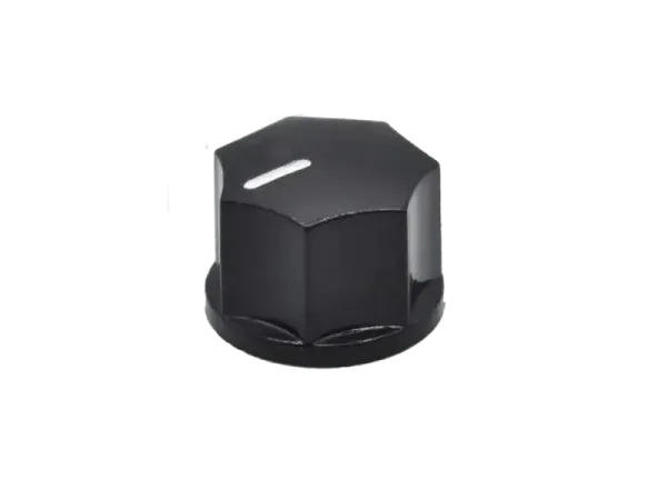 Knopf Classic Small Flutted, schwarz