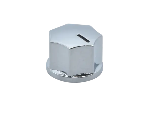 Knob Classic Small Fluted silver glossy