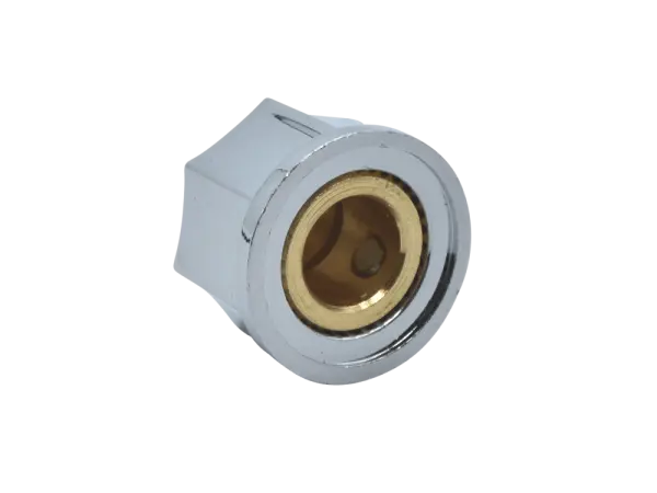 Knob Classic Small Fluted silver glossy