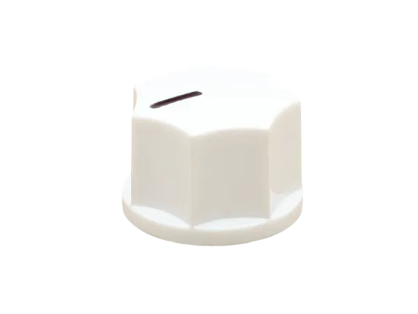Knob Classic Small Fluted, white
