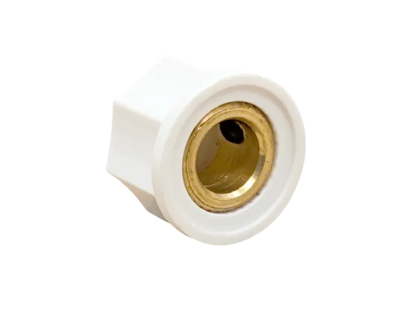 Knob Classic Small Fluted, white