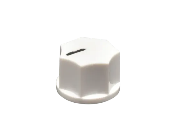 Knob Classic Small Fluted, white