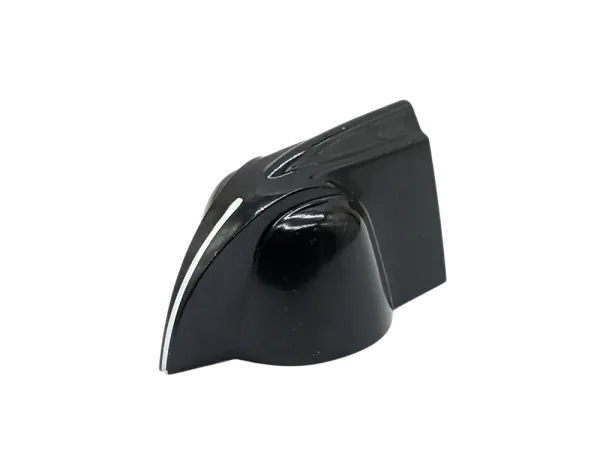 Knob Chickenhead Raised, Knurled Shaft, black