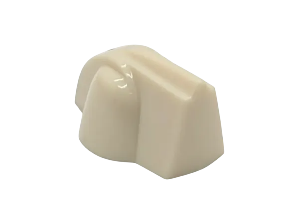 Knob Chickenhead Raised, Knurled Shaft, cream