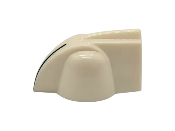 Knob Chickenhead Raised, Knurled Shaft, cream