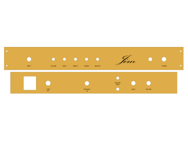 Faceplate für TT Bausatz Jim HP MIT FX-Loop