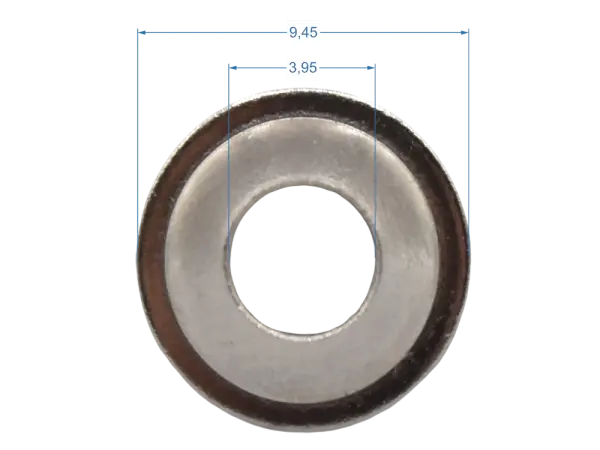 Decorative Washer Fender style, silver, small - Brown & Blond Era, pack of 12