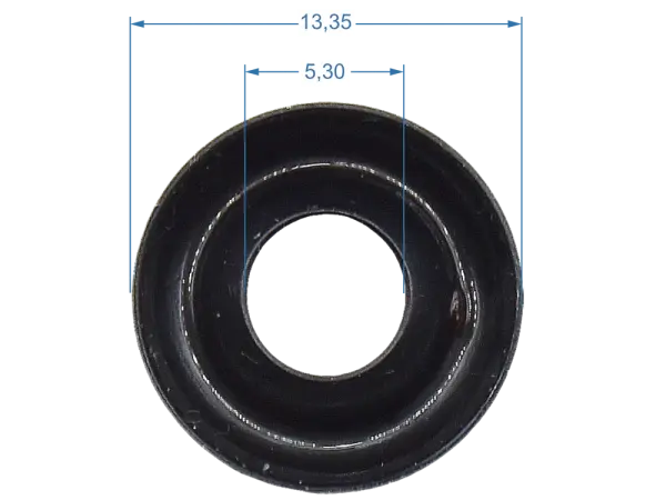 Zierrosette, schwarz, groß - 12er Pack