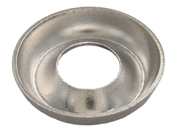 Blackface Style Zierrosette, Medium, Chrom, 12er Pack