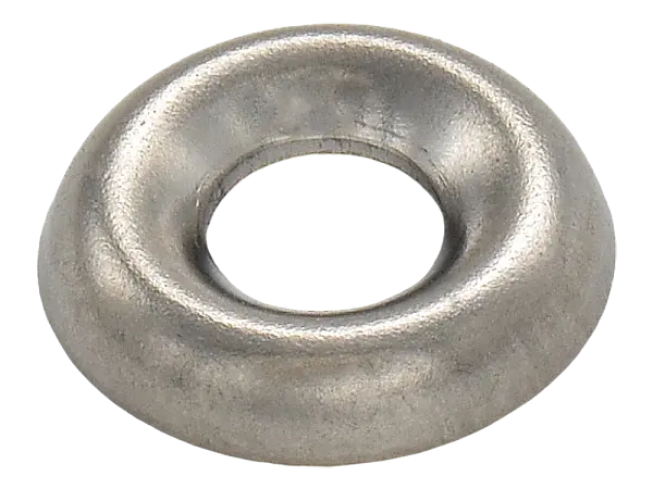 Blackface Style Zierrosette, Medium, Chrom, 12er Pack