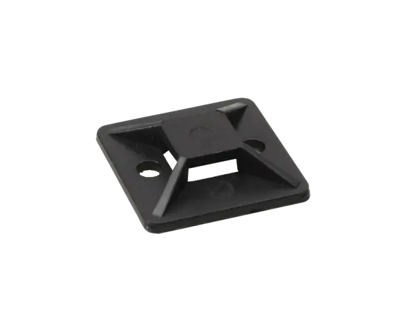 Befestigungssockel für Kabelbinder, selbstklebend, 40 x 40 mm, schwarz, 10er SATZ
