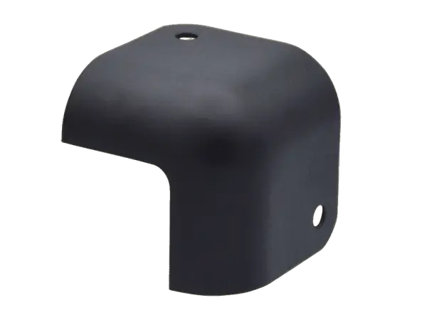 Gehäuseecke Metall, schwarz zweischenklig