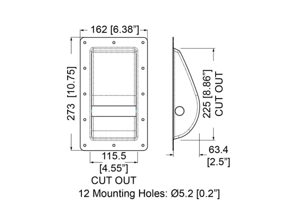 Steel bar handle black, large