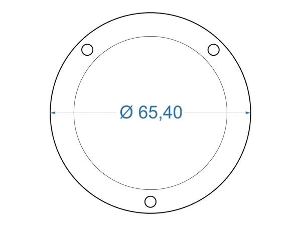 Einbaumessinstrument 100 mV DC, rund