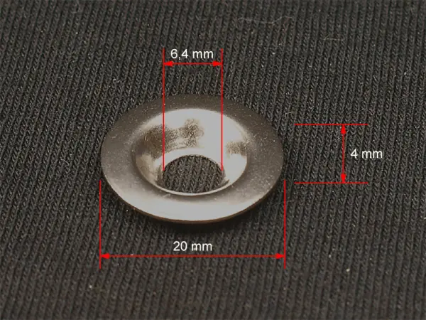 Zierrosette M6, Messing vernickelt, 10er Packung