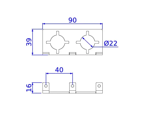 Montagewinkel Noval, doppel