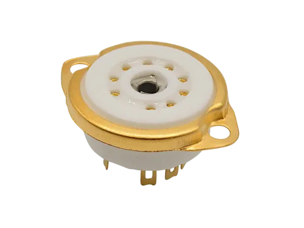 Socket Noval Ceramic w/mounting bracket - GOLD