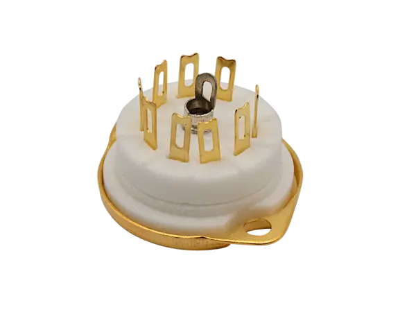 Socket Noval Ceramic w/mounting bracket - GOLD