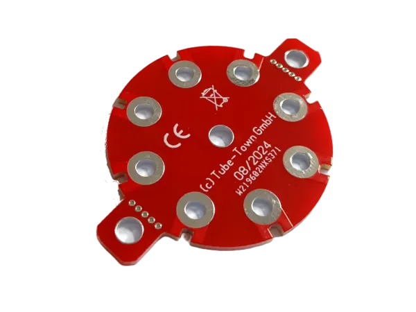 Tube-Town Turret-Sockel PCB - red