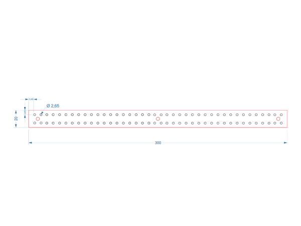 Tube-Town EZ-Board Perf-Board 20 x 300 x 2 mm, schwarz