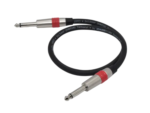 Lautsprecherkabel Klinke-Klinke, 1 m - schwarz