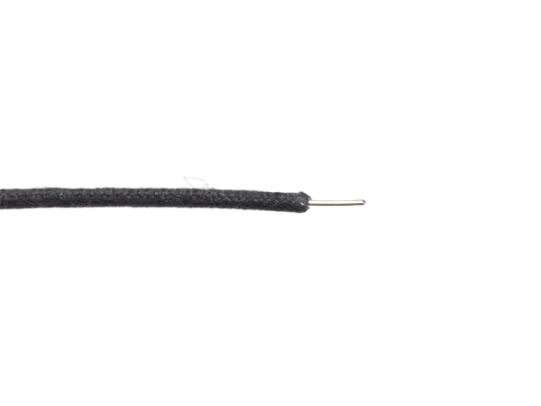 Stoffleitung, starr AWG #22 (0,32 mm²), schwarz, 5 m