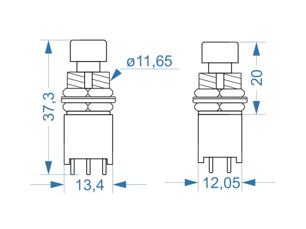 Alpha Footswitch DPDT, PCB