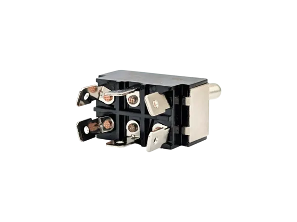 Kippschalter, 2-pol ON-OFF-ON, 10 A, Steckverbinder