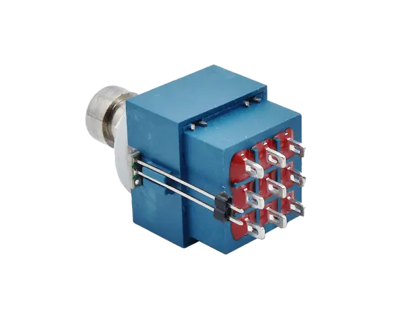 Fußschalter 3-Pol Wechsler, LED Ring Grün ohne Kappe