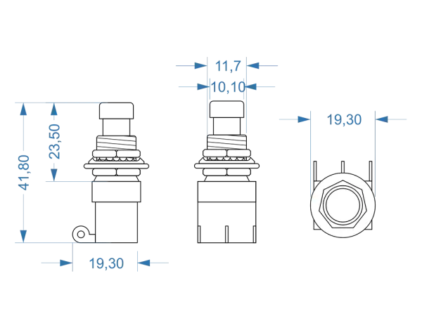 Fußschalter 1-Pol, EIN - EIN