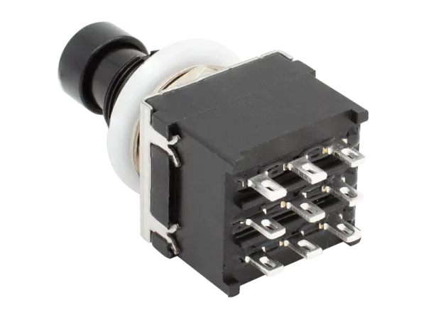 Footswitch 3PDT, Latching - Soft Touch, black