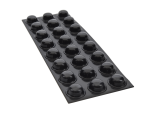 Gummifüsse Rund, selbstklebend, schwarz - 24 Stk.