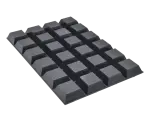 Gummifüsse Rechteckig groß, selbstklebend, schwarz - 24 Stk.