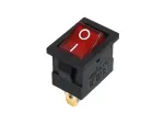Mini-Wippenschalter 1-polig, EIN-AUS, rot beleuchtet