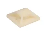 Cable tie mounts, adhesive, 20x20mm, 10pcs, for Cable ties up to 4,8mm.