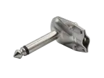 6,3 mm (1/4") Klinkenstecker gewinkelt, mono, flach, silber