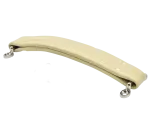 Koffergriff aus Kunstleder, creme