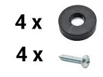 Gummifuß mit Stahl-Halterung 38 x 10 mm - 4 Stück