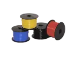 Insulated hook-up wire, solid, 0.8 mm yellow, 100m