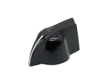 Knob Chickenhead Raised, Knurled Shaft, black