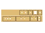 Faceplate for TT Amp-Kit AC18 - Gold